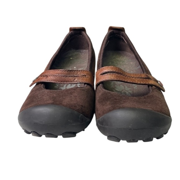 Merrell Mary Jane Shoes Plaza Bandeau Brown Leather Suede Womens Size 7 - Picture 3 of 8